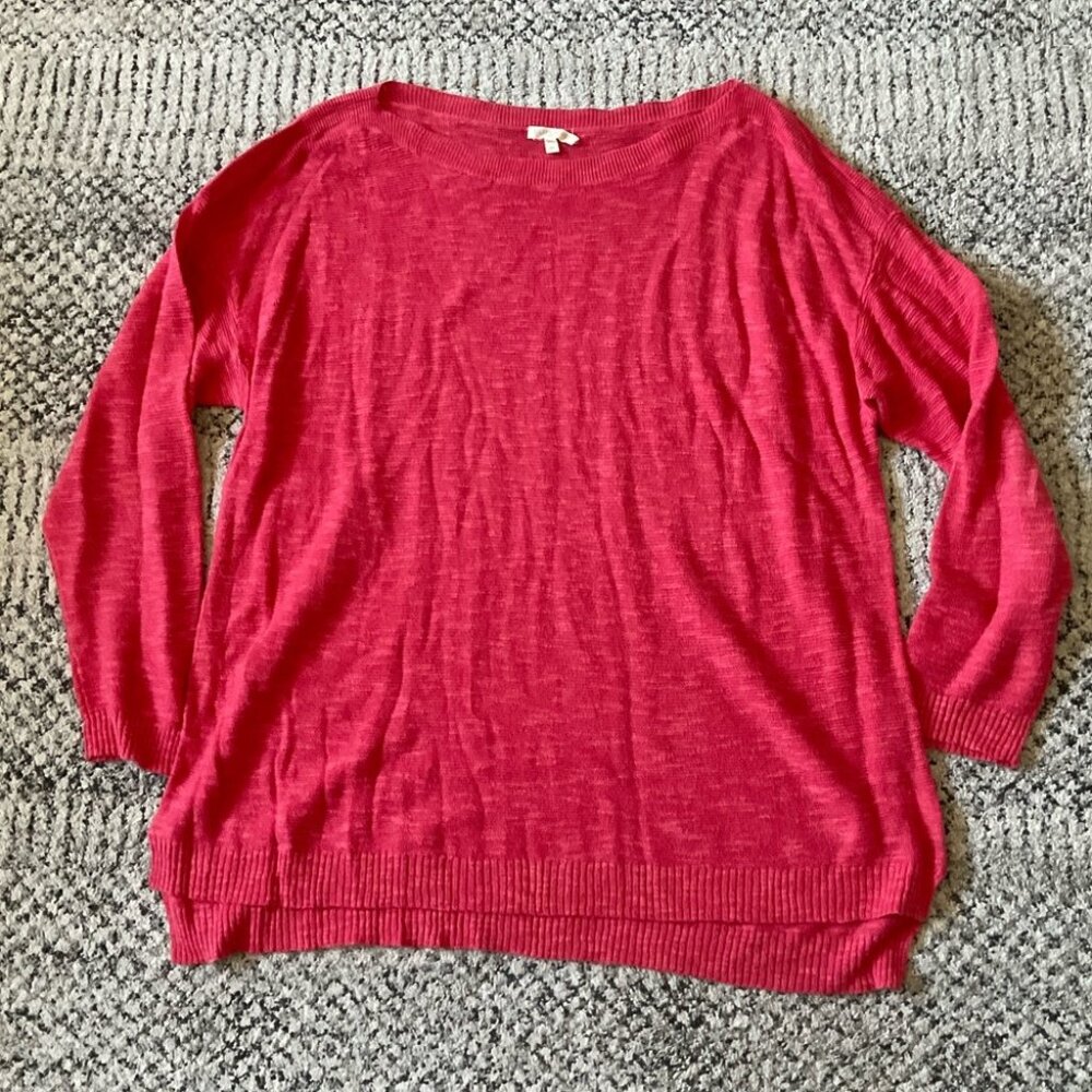 Eileen Fisher Organic Linen Cotton Slub Crew Neck Top